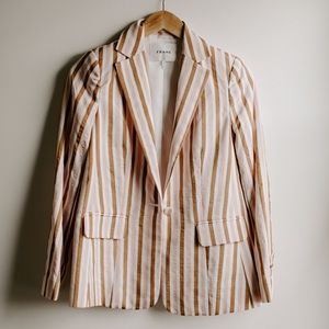 Frame Denim striped pink/brown blazer